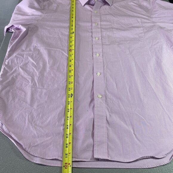 LRL RALPH LAUREN Button Shirt Classic Fit Stretch Long Sleeve Pocket Men 18 Pink - Picture 7 of 11
